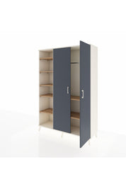 Hyperion Dolap 7 Raflı 2 Kapaklı Tek Askılı 132x44x195 Aytaşı-Antrasit/Çam