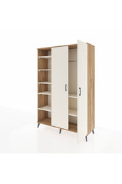 Hyperion Dolap 7 Raflı 2 Kapaklı Tek Askılı 132x44x195 Çam-Aytaşı/Aytaşı