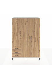 Hyperion Dolap 6 Raflı 3 Çekmeceli Tek Askılı 132x44x195 Aytaşı-Çam/Çam