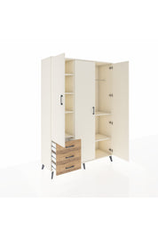 Hyperion Dolap 6 Raflı 3 Çekmeceli Tek Askılı 132x44x195 Aytaşı-Aytaşı/Çam