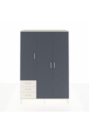 Hyperion Dolap 6 Raflı 3 Çekmeceli Tek Askılı 132x44x195 Aytaşı-Antrasit/Aytaşı