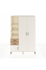 Hyperion Dolap 5 Raflı 2 Çekmeceli Tek Askılı 132x44x195 Aytaşı-Aytaşı/Çam