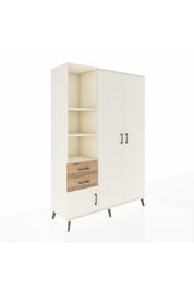 Hyperion Dolap 5 Raflı 2 Çekmeceli Tek Askılı 132x44x195 Aytaşı-Aytaşı/Çam