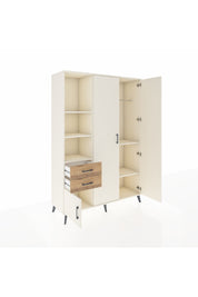 Hyperion Dolap 5 Raflı 2 Çekmeceli Tek Askılı 132x44x195 Aytaşı-Aytaşı/Çam