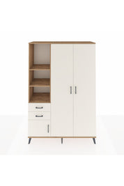 Hyperion Dolap 5 Raflı 2 Çekmeceli Tek Askılı 132x44x195 Çam-Aytaşı/Aytaşı