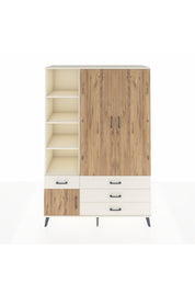 Hyperion Dolap 5 Raflı 4 Çekmeceli Tek Askılı 132x44x195 Aytaşı-Çam/Aytaşı