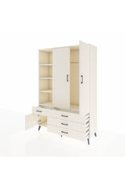 Hyperion Dolap 5 Raflı 4 Çekmeceli Tek Askılı 132x44x195 Aytaşı-Aytaşı/Aytaşı