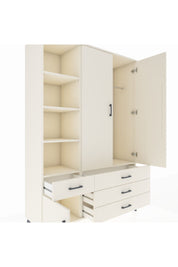 Hyperion Dolap 5 Raflı 4 Çekmeceli Tek Askılı 132x44x195 Aytaşı-Aytaşı/Aytaşı