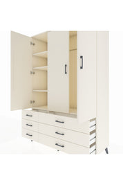 Hyperion Dolap 5 Raflı 6 Çekmeceli Tek Askılı 132x44x195 Aytaşı-Aytaşı/Aytaşı