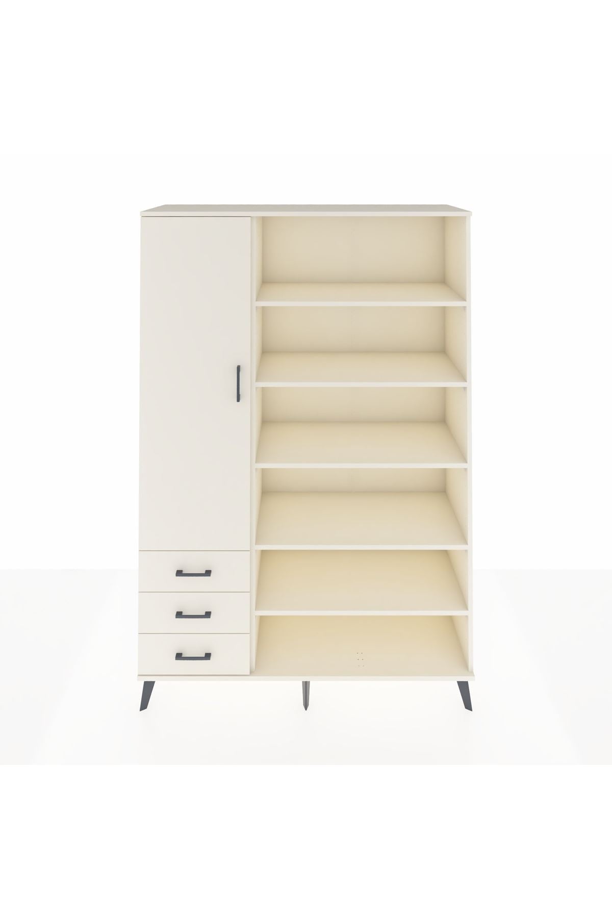 Hyperion Dolap 9 Raflı 3 Çekmeceli 3 Kapaklı 132x44x195 Aytaşı-Aytaşı/Aytaşı