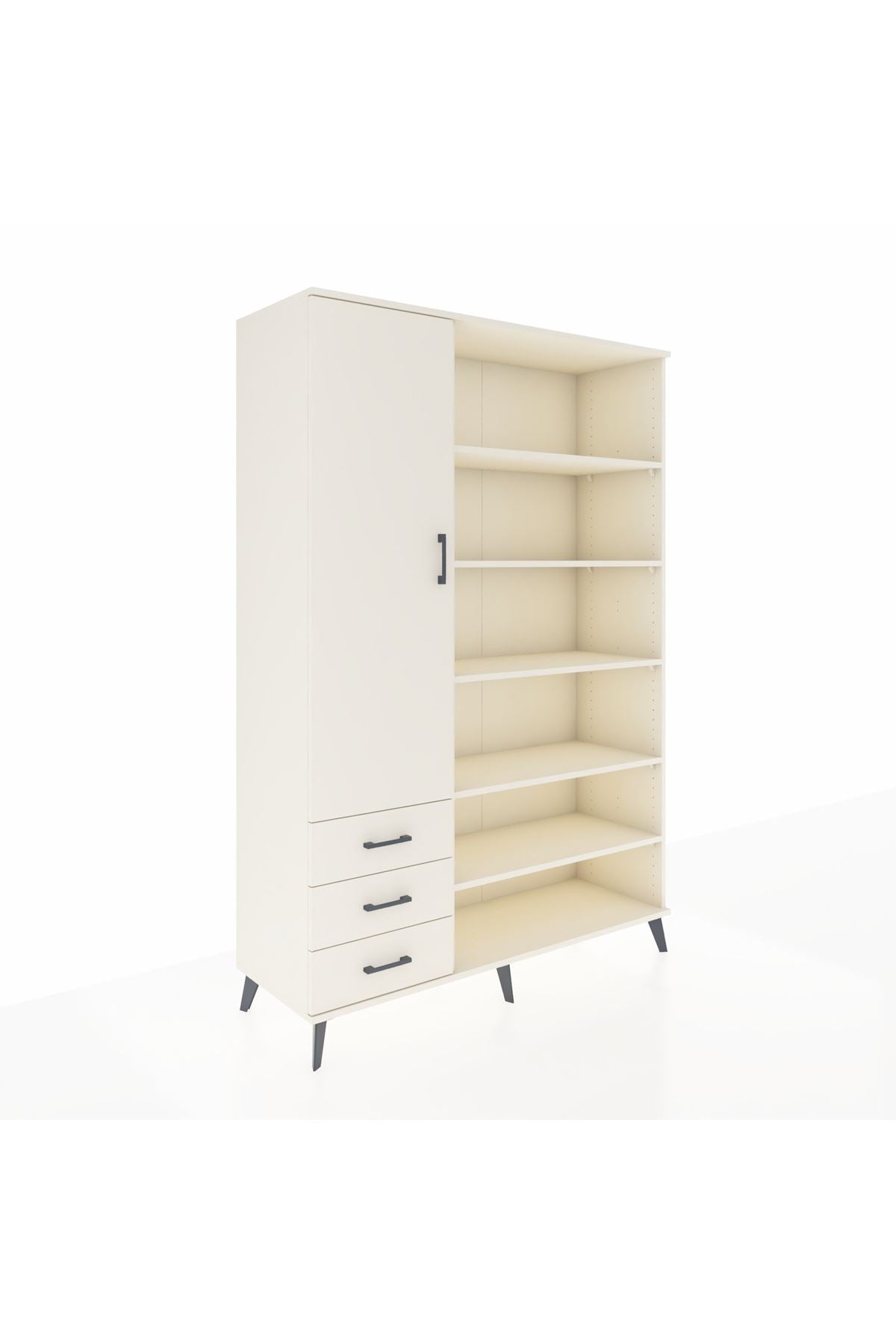 Hyperion Dolap 9 Raflı 3 Çekmeceli 3 Kapaklı 132x44x195 Aytaşı-Aytaşı/Aytaşı