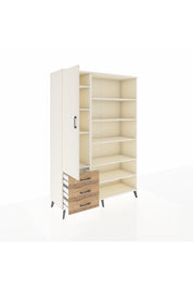 Hyperion Dolap 9 Raflı 3 Çekmeceli 3 Kapaklı 132x44x195 Aytaşı-Aytaşı/Çam