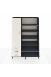 Hyperion Dolap 9 Raflı 3 Çekmeceli 3 Kapaklı 132x44x195 Antrasit-Aytaşı/Aytaşı