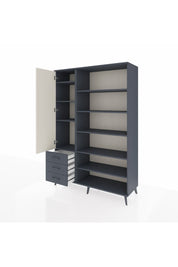 Hyperion Dolap 9 Raflı 3 Çekmeceli 3 Kapaklı 132x44x195 Antrasit-Aytaşı/Antrasit