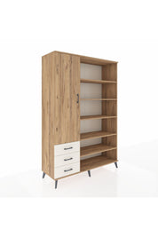 Hyperion Dolap 9 Raflı 3 Çekmeceli 3 Kapaklı 132x44x195 Çam-Çam/Aytaşı
