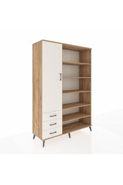 Hyperion Dolap 9 Raflı 3 Çekmeceli 3 Kapaklı 132x44x195 Çam-Aytaşı/Aytaşı