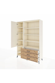 Hyperion Dolap 9 Raflı 3 Çekmeceli Tek Kapaklı  132x44x195 Aytaşı-Aytaşı/Çam