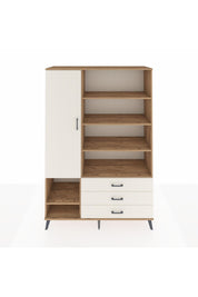 Hyperion Dolap 9 Raflı 3 Çekmeceli Tek Kapaklı  132x44x195 Çam-Aytaşı/Aytaşı