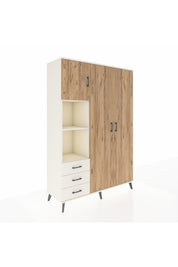 Hyperion Dolap 6 Raflı 3 Çekmeceli Tek Askılı 132x44x195 Aytaşı-Çam/Aytaşı