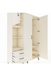 Hyperion Dolap 6 Raflı 3 Çekmeceli Tek Askılı 132x44x195 Aytaşı-Aytaşı/Aytaşı