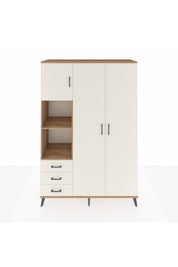 Hyperion Dolap 6 Raflı 3 Çekmeceli Tek Askılı 132x44x195 Çam-Aytaşı/Aytaşı