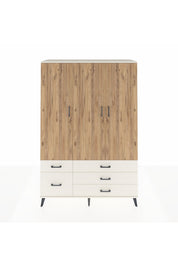 Hyperion Dolap 5 Raflı 5 Çekmeceli Tek Askılı 132x44x195 Aytaşı-Çam/Aytaşı