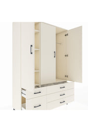 Hyperion Dolap 5 Raflı 5 Çekmeceli Tek Askılı 132x44x195 Aytaşı-Aytaşı/Aytaşı