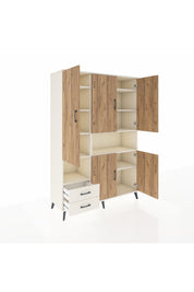 Hyperion Dolap 10 Raflı 2 Çekmeceli 5 Kapaklı 132x44x195 Aytaşı-Çam/Aytaşı