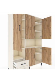 Hyperion Dolap 10 Raflı 2 Çekmeceli 5 Kapaklı 132x44x195 Aytaşı-Çam/Aytaşı