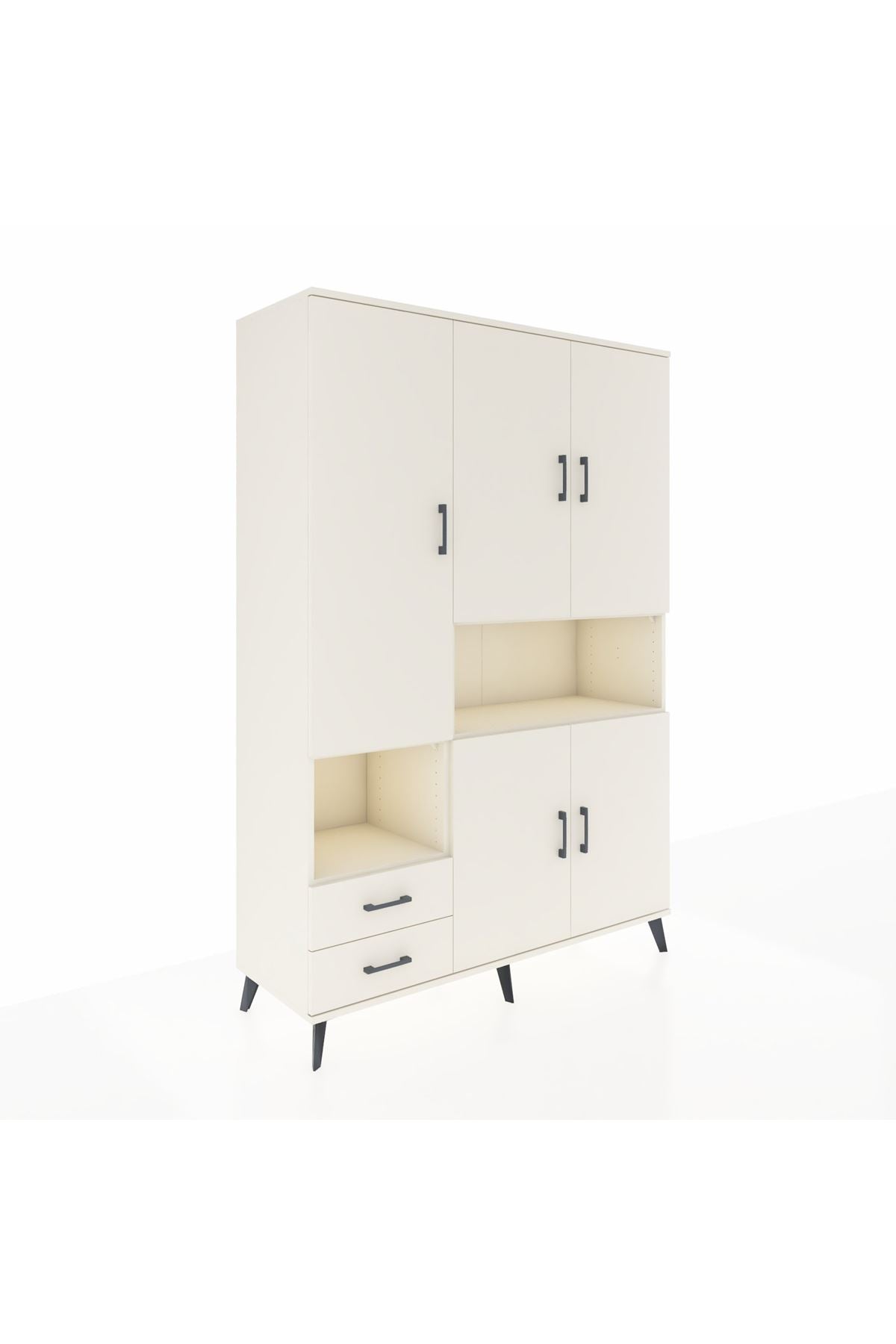 Hyperion Dolap 10 Raflı 2 Çekmeceli 5 Kapaklı 132x44x195 Aytaşı-Aytaşı/Aytaşı