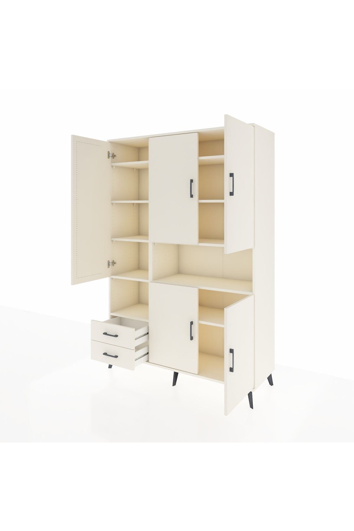 Hyperion Dolap 10 Raflı 2 Çekmeceli 5 Kapaklı 132x44x195 Aytaşı-Aytaşı/Aytaşı