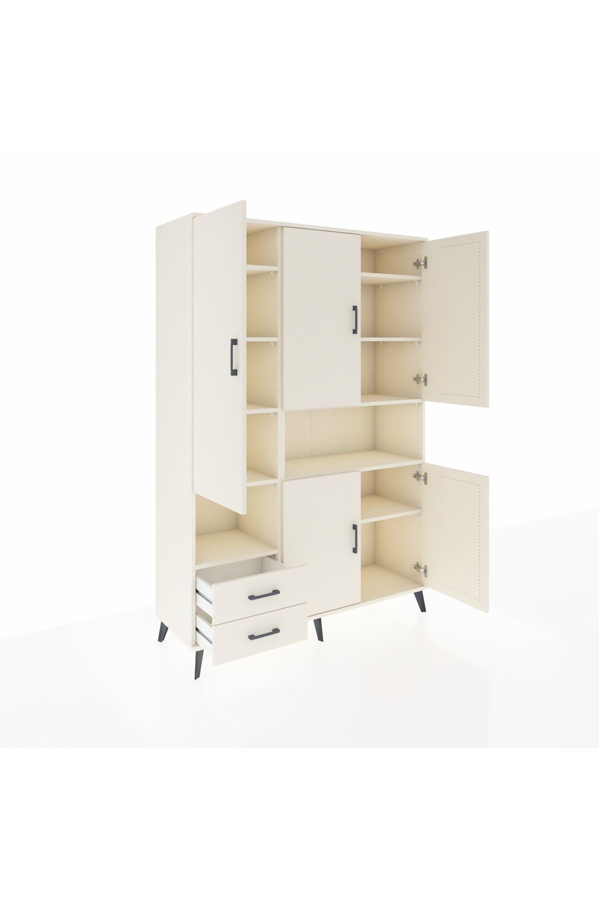 Hyperion Dolap 10 Raflı 2 Çekmeceli 5 Kapaklı 132x44x195 Aytaşı-Aytaşı/Aytaşı