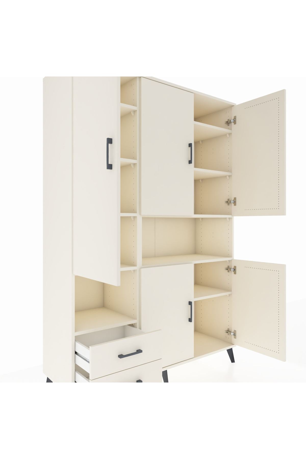 Hyperion Dolap 10 Raflı 2 Çekmeceli 5 Kapaklı 132x44x195 Aytaşı-Aytaşı/Aytaşı