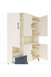 Hyperion Dolap 10 Raflı 2 Çekmeceli 5 Kapaklı 132x44x195 Aytaşı-Aytaşı/Antrasit