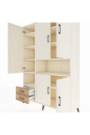 Hyperion Dolap 10 Raflı 2 Çekmeceli 5 Kapaklı 132x44x195 Aytaşı-Aytaşı/Çam