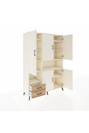 Hyperion Dolap 10 Raflı 2 Çekmeceli 5 Kapaklı 132x44x195 Aytaşı-Aytaşı/Çam