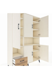 Hyperion Dolap 10 Raflı 2 Çekmeceli 5 Kapaklı 132x44x195 Aytaşı-Aytaşı/Çam