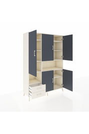 Hyperion Dolap 10 Raflı 2 Çekmeceli 5 Kapaklı 132x44x195 Aytaşı-Antrasit/Aytaşı