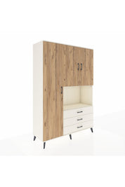 Hyperion Dolap 6 Raflı 3 Çekmeceli 3 Kapaklı 132x44x195 Aytaşı-Çam/Aytaşı