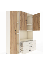 Hyperion Dolap 6 Raflı 3 Çekmeceli 3 Kapaklı 132x44x195 Aytaşı-Çam/Aytaşı