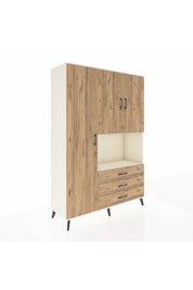 Hyperion Dolap 6 Raflı 3 Çekmeceli 3 Kapaklı 132x44x195 Aytaşı-Çam/Çam