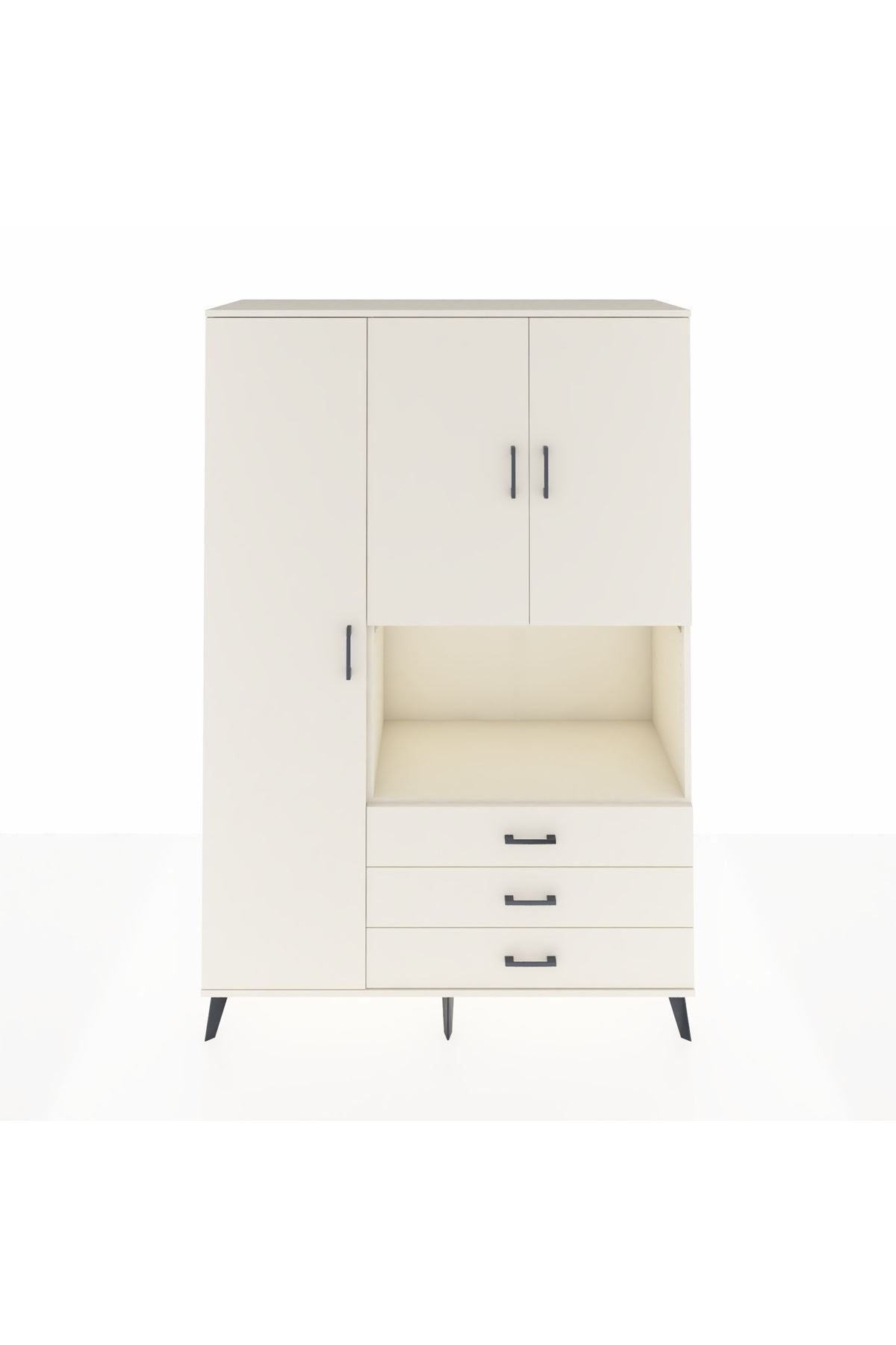 Hyperion Dolap 6 Raflı 3 Çekmeceli 3 Kapaklı 132x44x195 Aytaşı-Aytaşı/Aytaşı