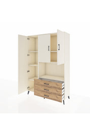 Hyperion Dolap 6 Raflı 3 Çekmeceli 3 Kapaklı 132x44x195 Aytaşı-Aytaşı/Çam