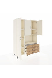 Hyperion Dolap 6 Raflı 3 Çekmeceli 3 Kapaklı 132x44x195 Aytaşı-Aytaşı/Çam