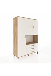 Hyperion Dolap 6 Raflı 3 Çekmeceli 3 Kapaklı 132x44x195 Çam-Aytaşı/Aytaşı