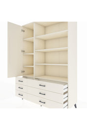 Hyperion Dolap 8 Raflı 6 Çekmeceli Tek Kapaklı  132x44x195 Aytaşı-Aytaşı/Aytaşı