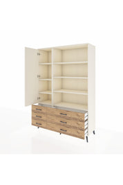 Hyperion Dolap 8 Raflı 6 Çekmeceli Tek Kapaklı  132x44x195 Aytaşı-Aytaşı/Çam