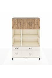 Hyperion Dolap 8 Raflı 4 Çekmeceli 3 Kapaklı 132x44x195 Aytaşı-Çam/Aytaşı