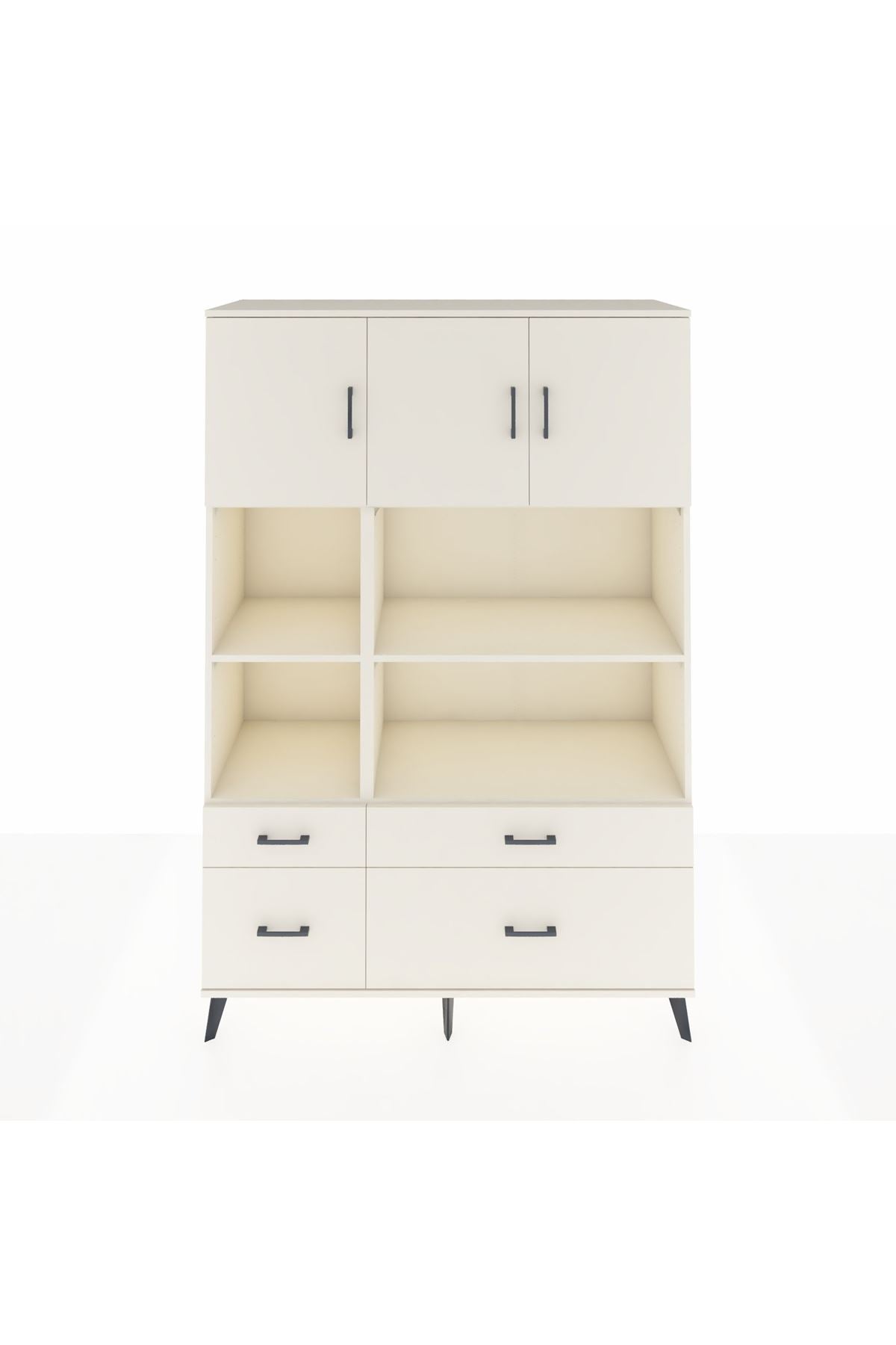 Hyperion Dolap 8 Raflı 4 Çekmeceli 3 Kapaklı 132x44x195 Aytaşı-Aytaşı/Aytaşı