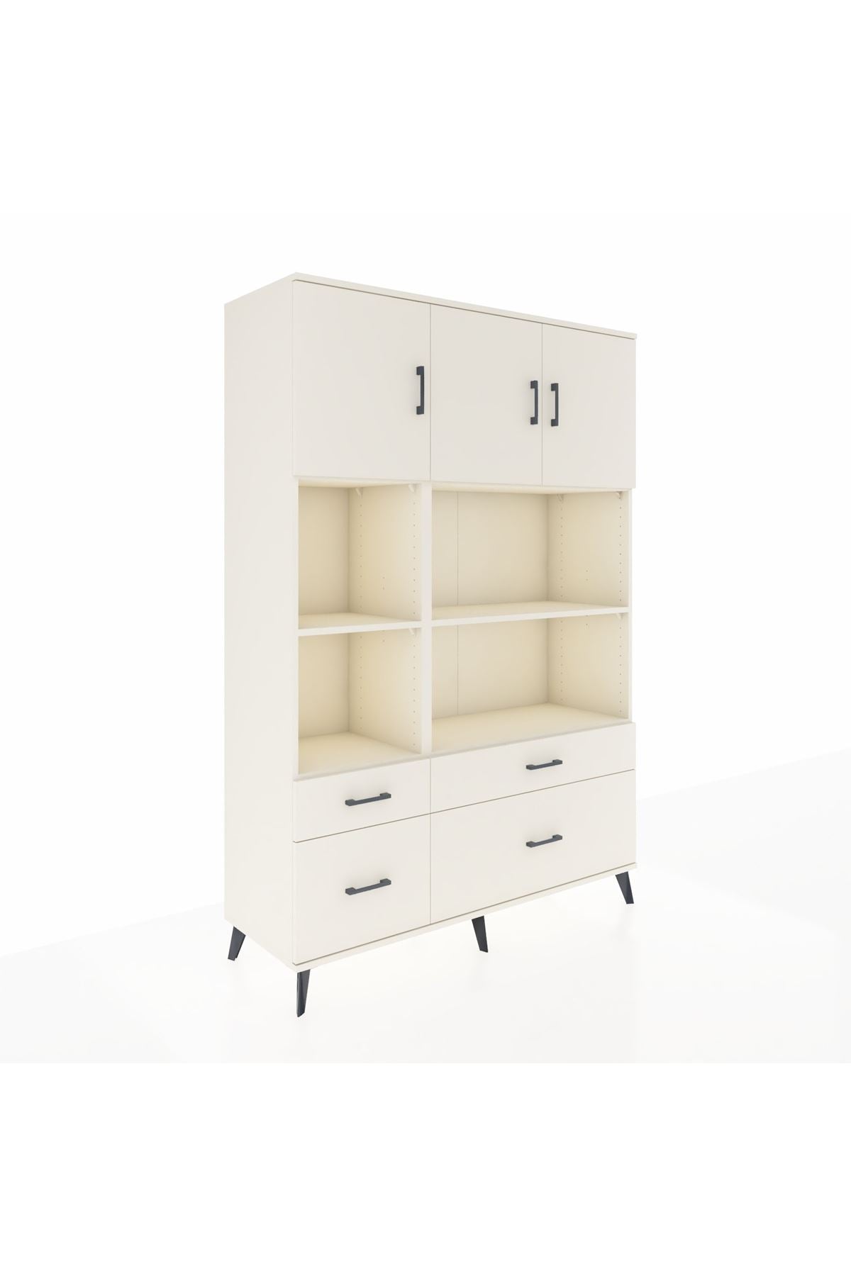 Hyperion Dolap 8 Raflı 4 Çekmeceli 3 Kapaklı 132x44x195 Aytaşı-Aytaşı/Aytaşı